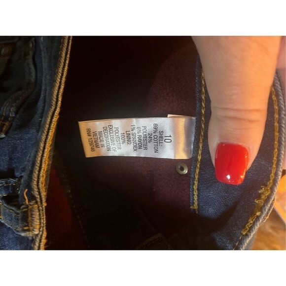 Blue Mountain Fleece Lined Straight Leg Jeans sz 10 NWT - Picture 8 of 8